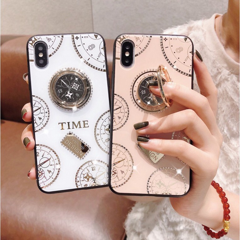 Ốp lưng iphone Ring time Đính Đá Thích hợp iphone /6/7/7plus/8/8plus/x/xs/xs max/11/11 pro/11/11/12promaX