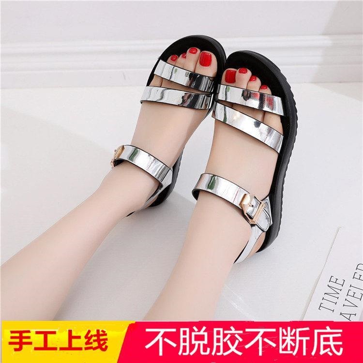 Giày Sandal Da Đế Bằng Thời Trang Mùa Hè Cho Bé Gái Từ 9-10-11-12-13 14 15 Tuổi