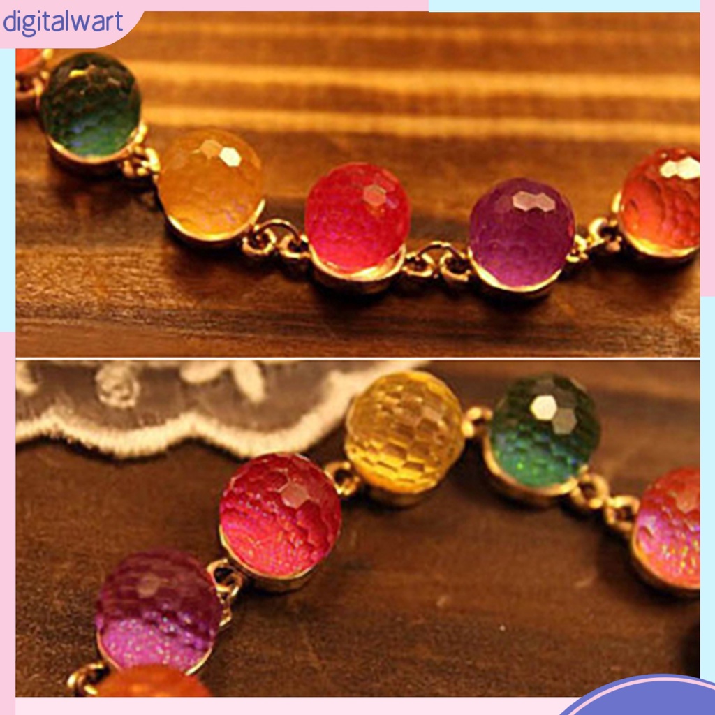 Vòng tay gắn hạt bi nhiều màu cho nữ