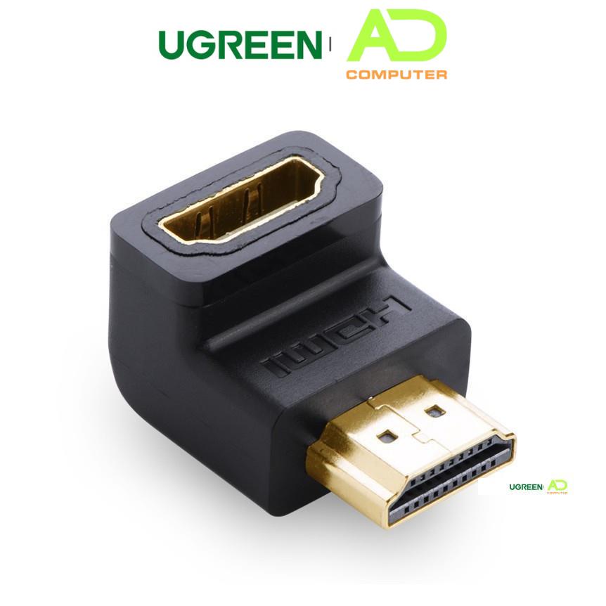 Đầu nối cổng HDMI male sang HDMI female vuông góc 90 độ UGREEN 20109  - Hàng phân phối chính hãng - Bảo hành 18 tháng