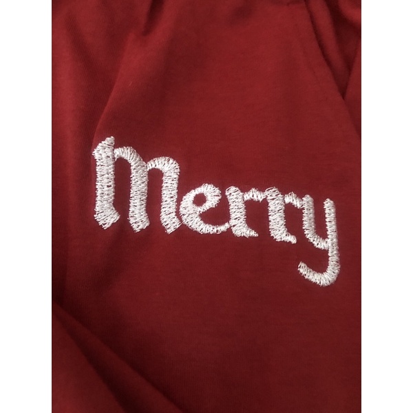 Bộ thun đỏ dài tay Christmas / Paris