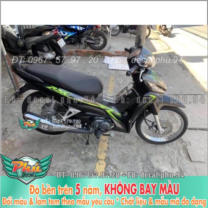 Tem rời Wave RSX chỉ xanh xe xám (H) -1