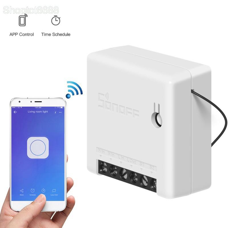 CÔNG TẮC THÔNG MINH WIFI SMARTPHONE SOF MINI GIÚP BIẾN CÔNG TẮC THÔNG THƯỜNG THÀNH CÔNG TẮC THÔNG MINH (Kho hàng Hà Nội)