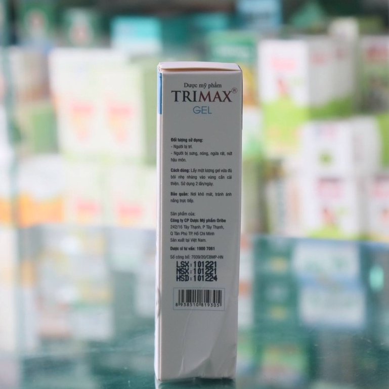 Gel bôi trĩ Trimax – Hỗ trợ giúp co búi trĩ, dưỡng ẩm, làm mềm da (tuýp 20g)