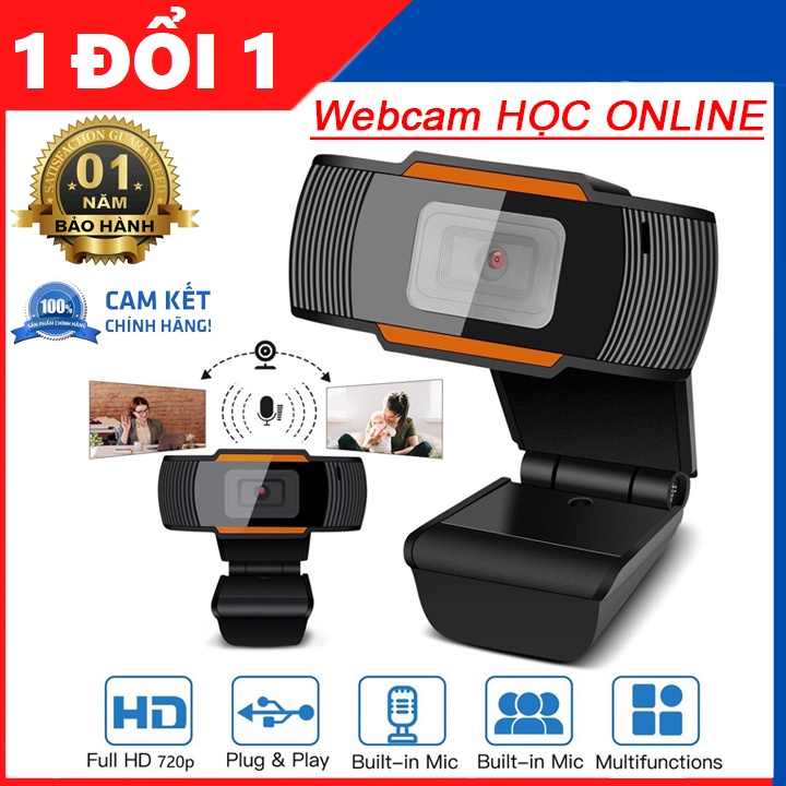 Webcam 720p , webcam học online có míc Cho Máy Tính