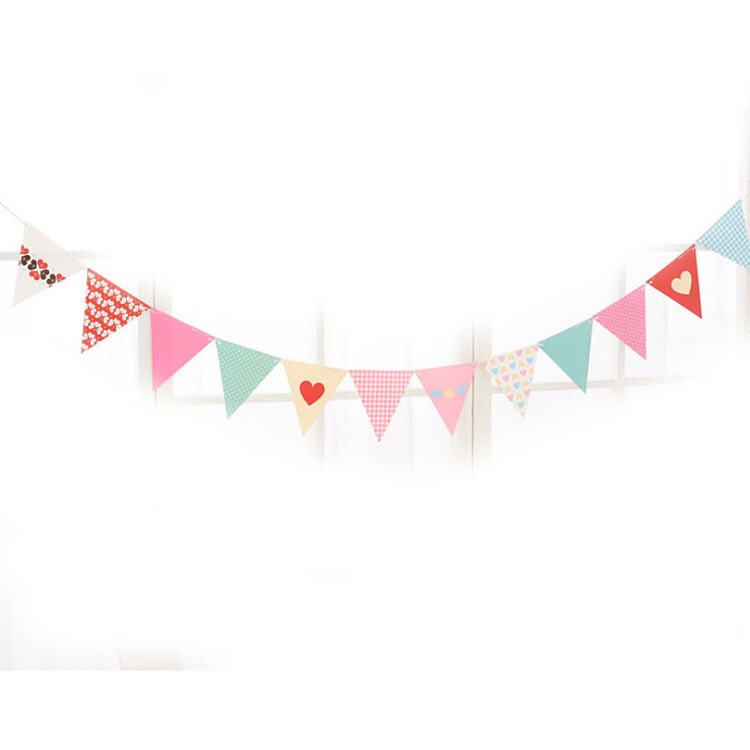 Party Flags–Cờ Dây treo tam giác–Dây treo trang trí tiệc sinh nhật, Giáng sinh, Tết năm mới