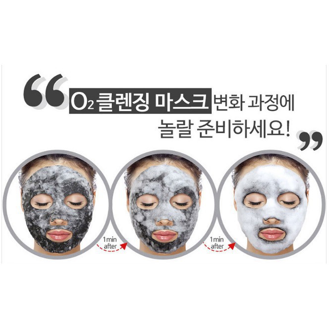 Mặt nạ sủi bọt thải độc than hoạt tính Purederm Deep Purifying Black O2 Bubble Mask 20gr