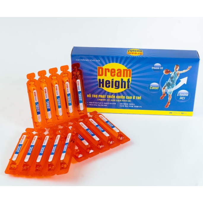 Dream Height  Siro hỗ trợ tăng chiều cao- Hộp 20 Ống x 10ml