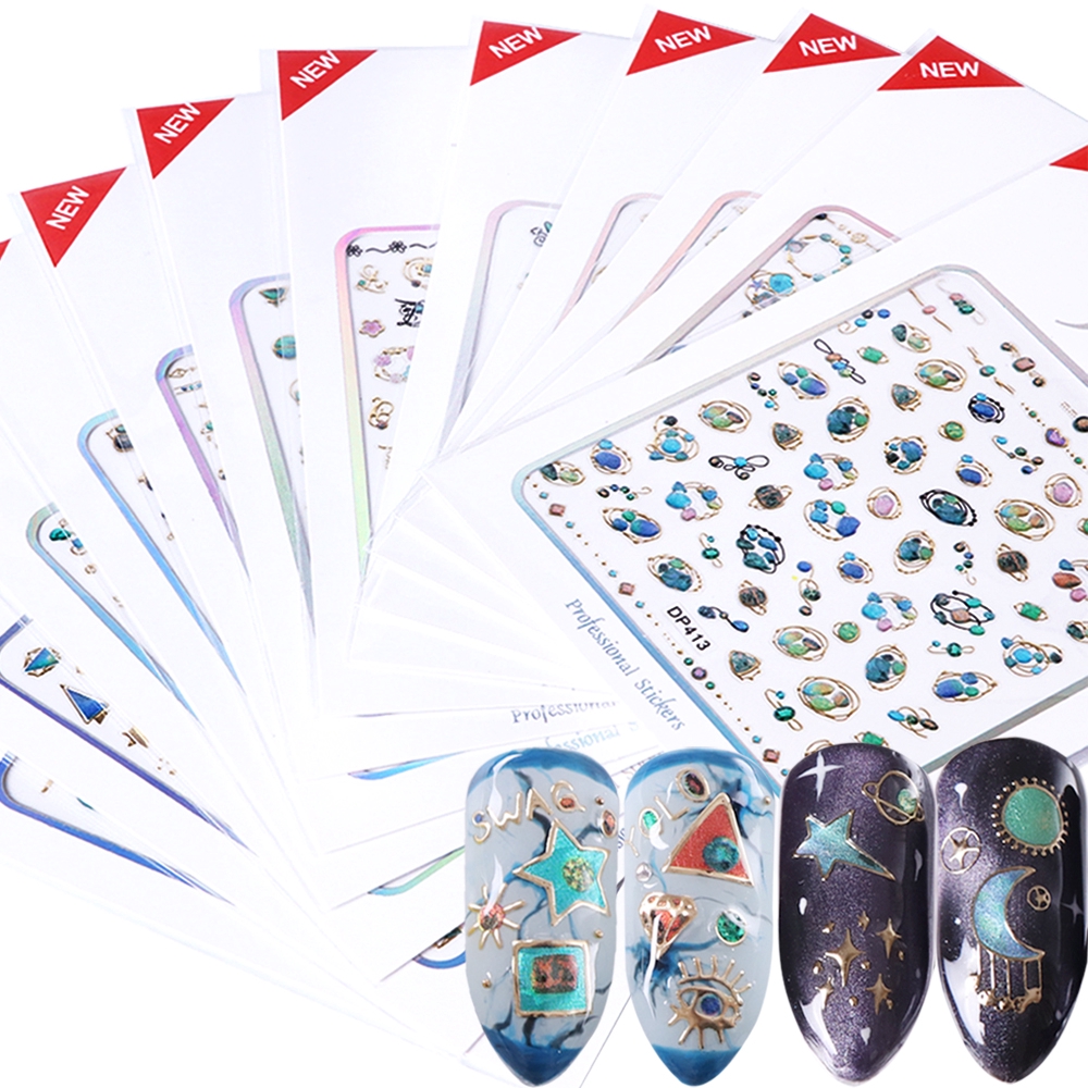 [Hàng mới về] Miếng dán trang trí móng tay lấp lánh