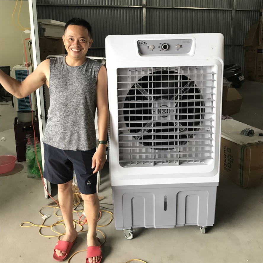 Quạt điều hòa quạt hơi nước công nghiệp Cool Summer CSM 20000 580W Cao  1.5 mét 100 Lít Bảo hành 24 Tháng