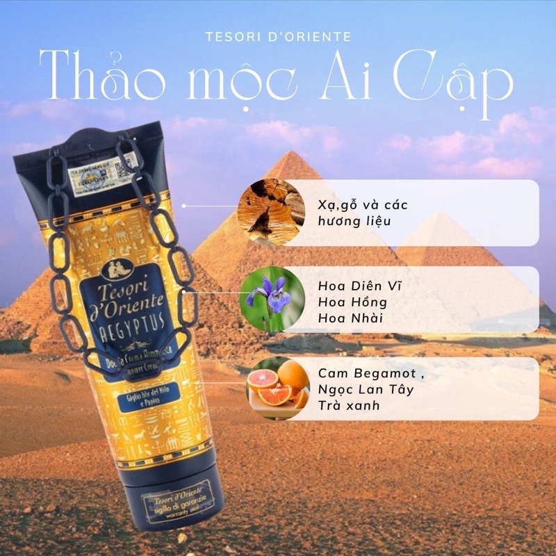 Sữa Tắm Xích Tesori D'Oriente Trắng Da, Hương Nước Hoa 500ML