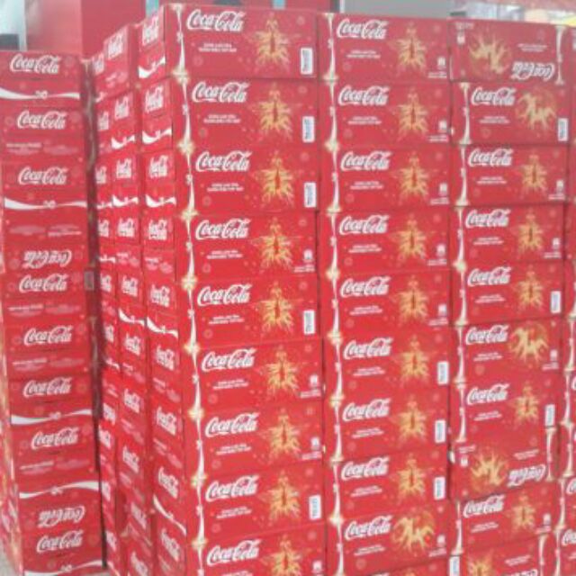 Thùng 24 Lon Nước Giải Khát Có Gas Coca-Cola Tết (330ml / Lon) giá cực sốc, triết khấu hấp dẫn. Hotline 0344362937