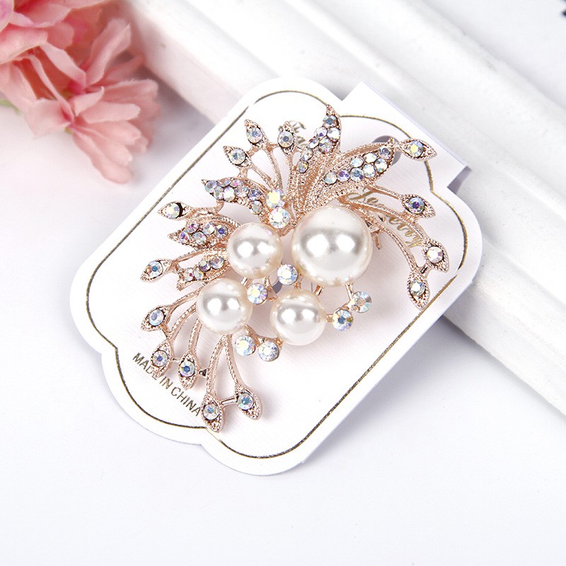 Cài áo hình hoa đính đá lấp lánh Thời trang Hàn Quốc - Cài áo CA23