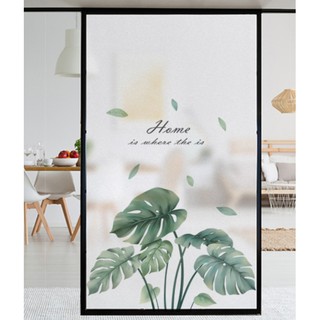 HC456 Lá bối - Giấy dán kính mờ cửa sổ và phòng tắm, phòng ngủ chống nắng chống nhìn trộm tránh ánh sáng mạnh