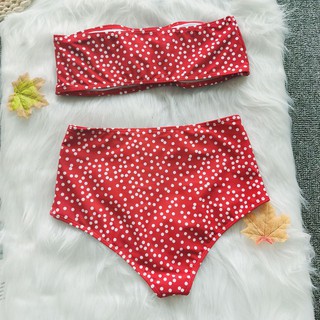 Bikini Có Mút Nâng Ngực Hoạ Tiết Chấm Bi