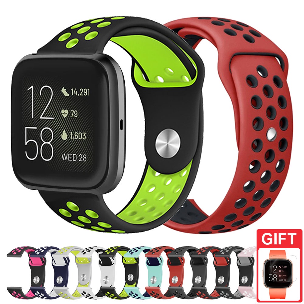 Dây đeo silicone thoáng khí thay thế cho đồng hồ thông minh Fitbit Versa 2 Lite