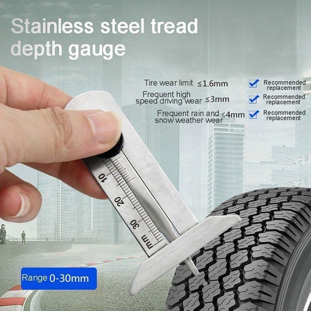 Thước Đo Độ Sâu Lốp Xe Bằng Thép Không Gỉ Tiện Lợi