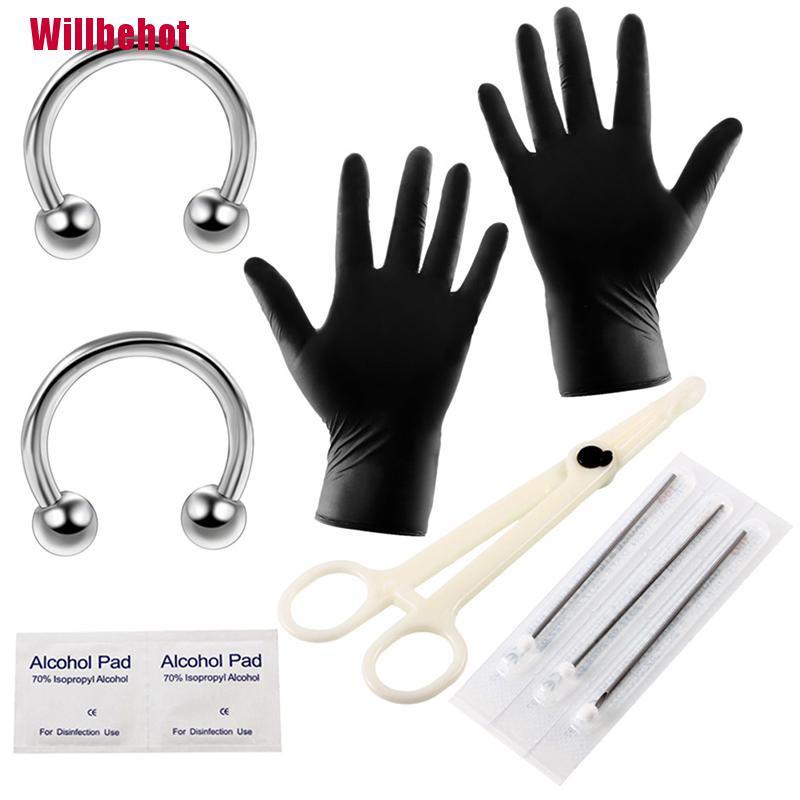 Bộ 10 / 20 Dụng Cụ Xỏ Khuyên Cơ Thể An Toàn Tiện Lợi