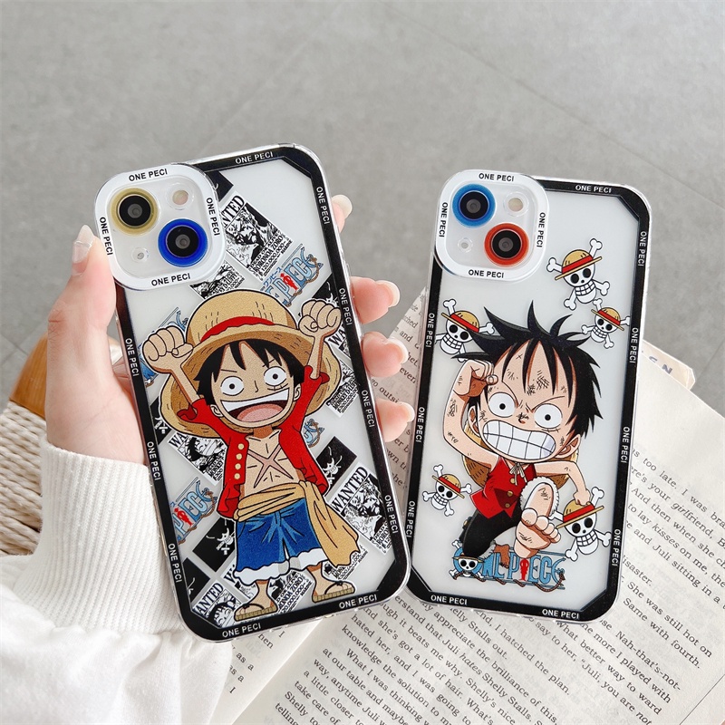 Ốp Điện Thoại Mềm Trong Suốt Chống Sốc In Hình Luffy One Piece Cho iPhone 14 13 12 11 Pro Max XR X XS Max 7 8 Plus