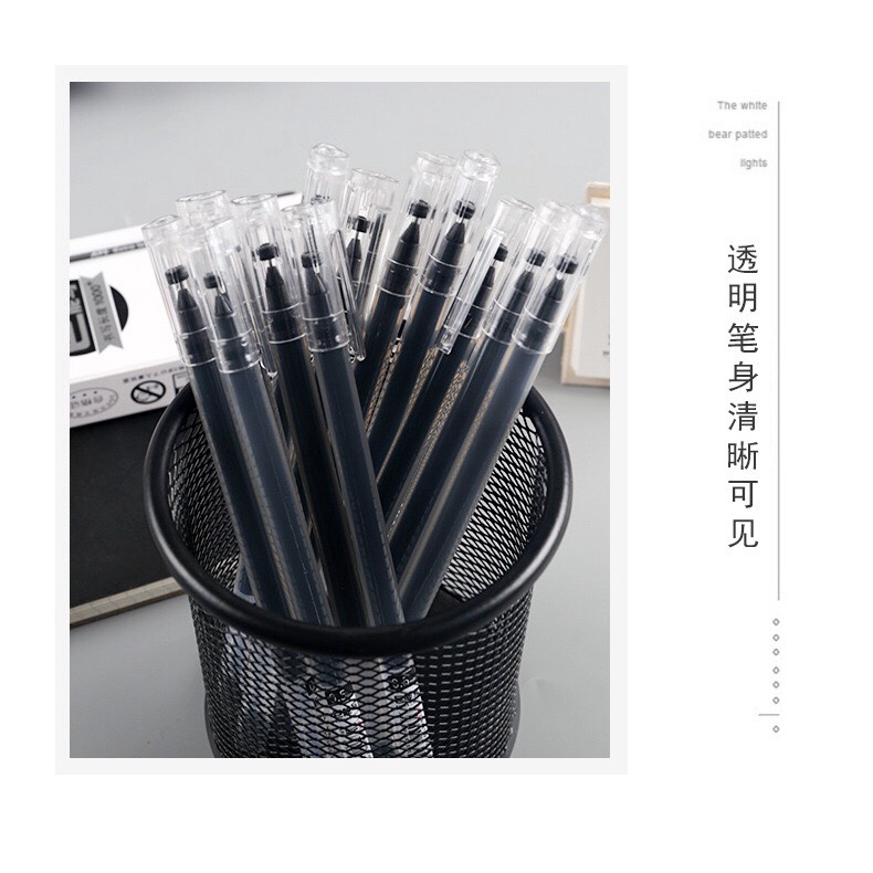 Bút Gel Ngòi 0.5mm gấp đôi mực trơn trượt viết đẹp đậm nét