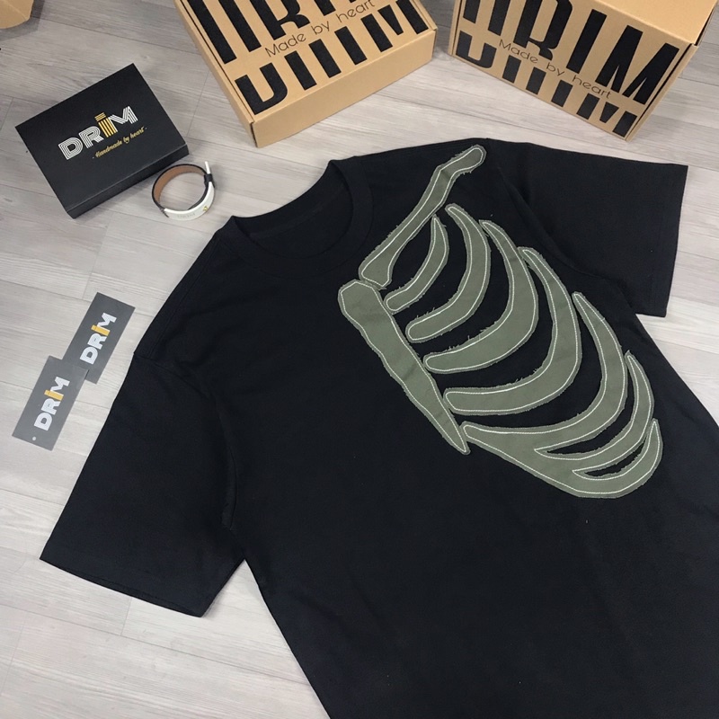 Áo thun local brand unisex nam nữ Drim T-shirt 1/2Bone craft form rộng | BigBuy360 - bigbuy360.vn