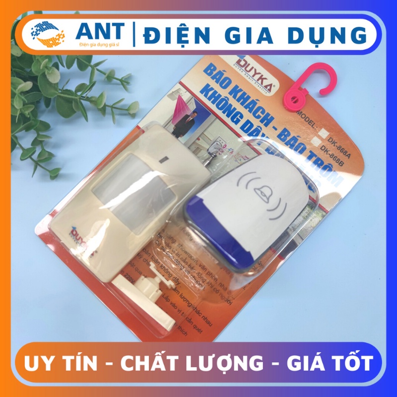 [TẶNG KÈM PIN] Chuông báo khách kết hợp báo trộm cảm ứng chuyển động hồng ngoại DK-868
