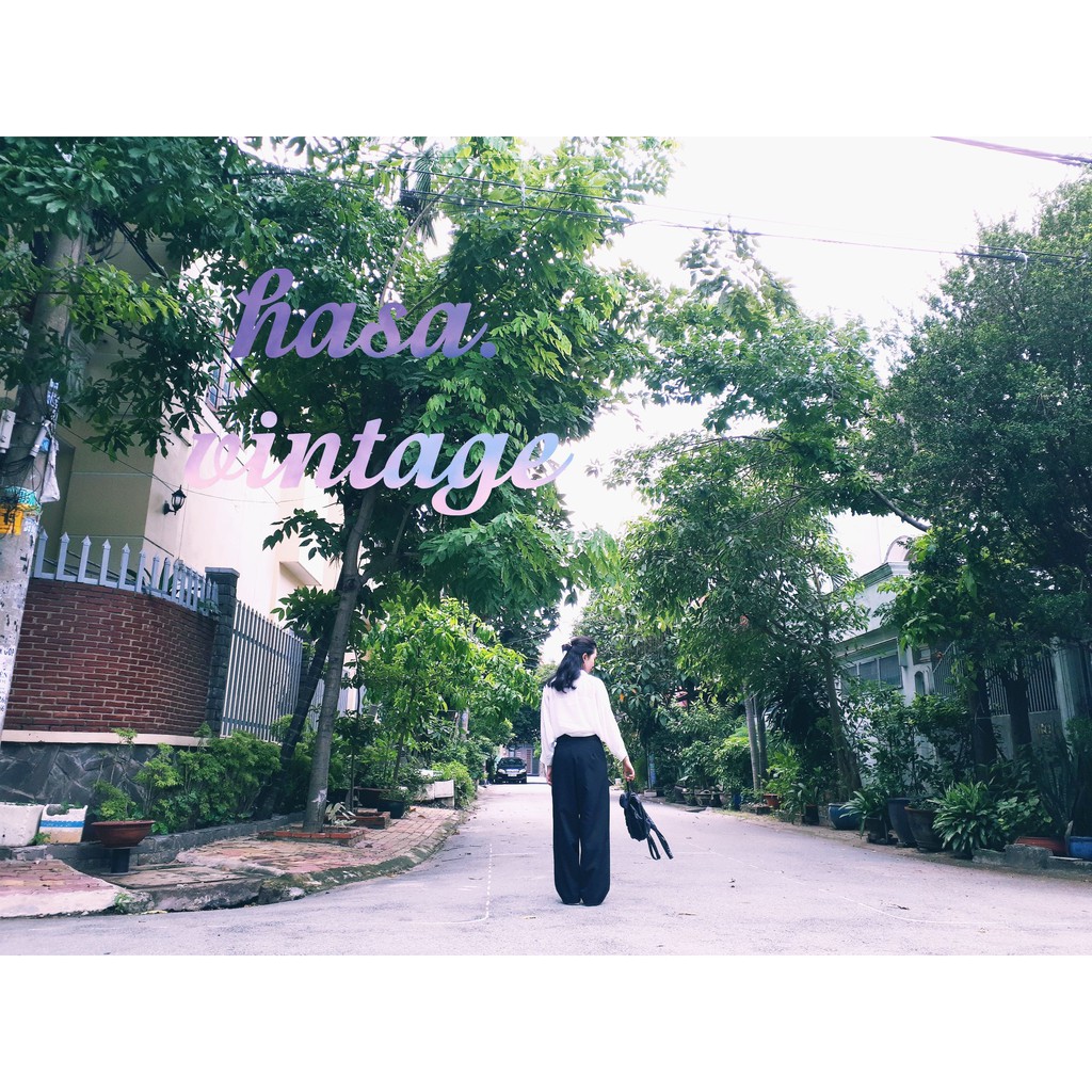 🌿Quần culottes cài nút dài ống suông rộng hot 🔥