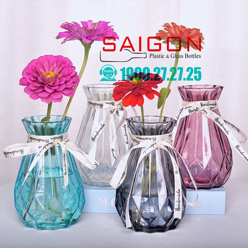 Bình Hoa Thủy Tinh Loe kim Cương