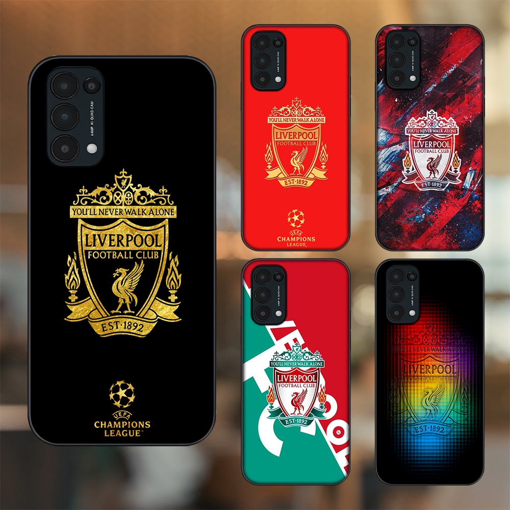Ốp lưng Oppo Reno 5 viền đen in hình Liverpool FC