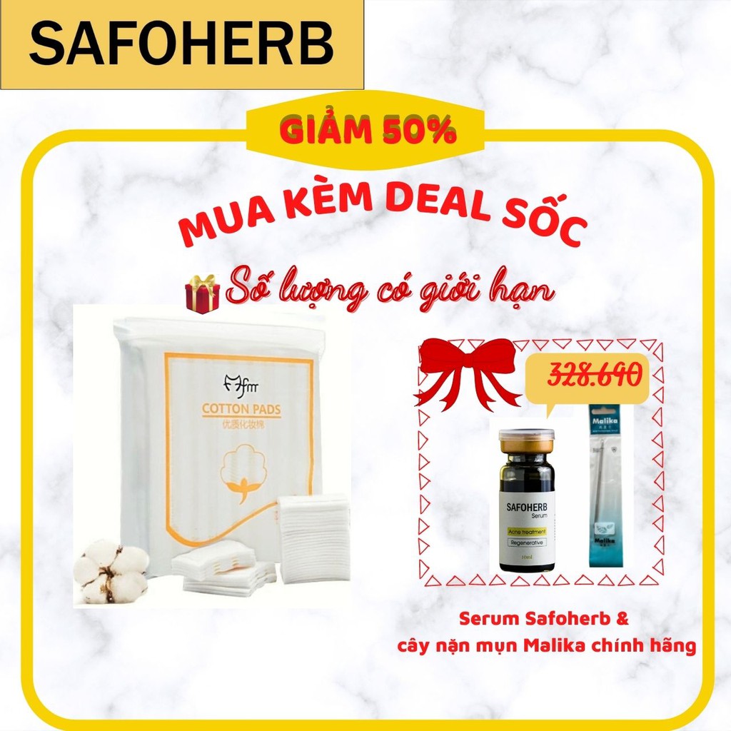 [RẺ VÔ ĐỊCH] Chính hãng Bông tẩy trang Cotton Pads 3 lớp túi 222 miếng