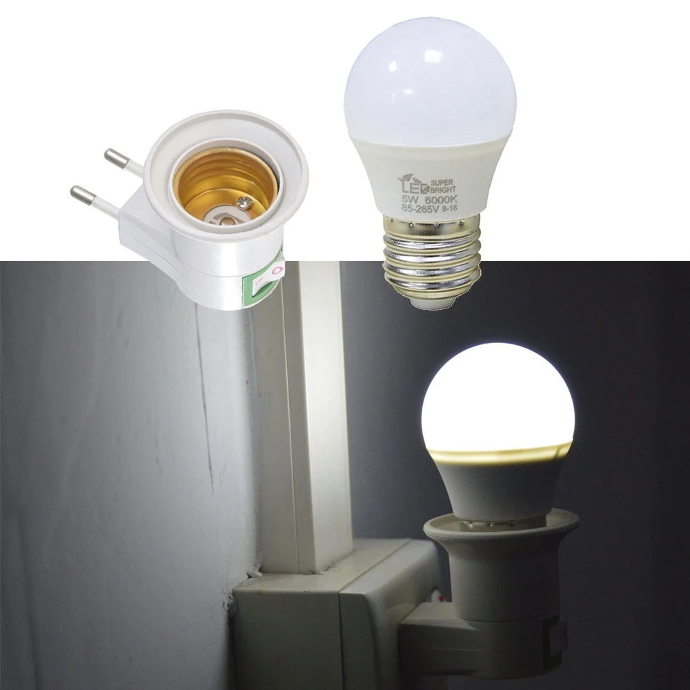 Đuôi Bóng Đèn E27 220V Có Công Tắc Tiện Dụng