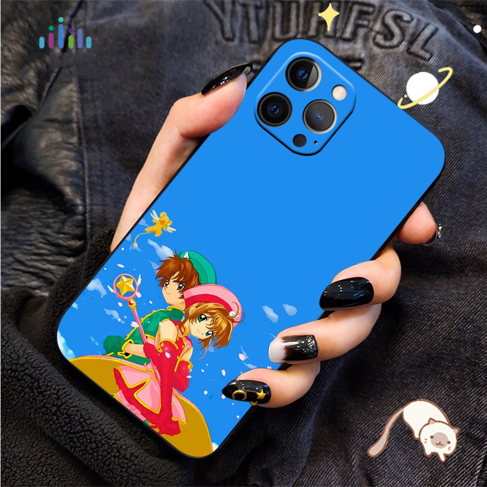 Mềm Ốp Điện Thoại Silicon Dẻo Họa Tiết Hoạt Hình Thủ Lĩnh Thẻ Bài sakura Cho iphone 7 8 7 + 8 + 6 + 6s + xr xs max 5 5s ni7