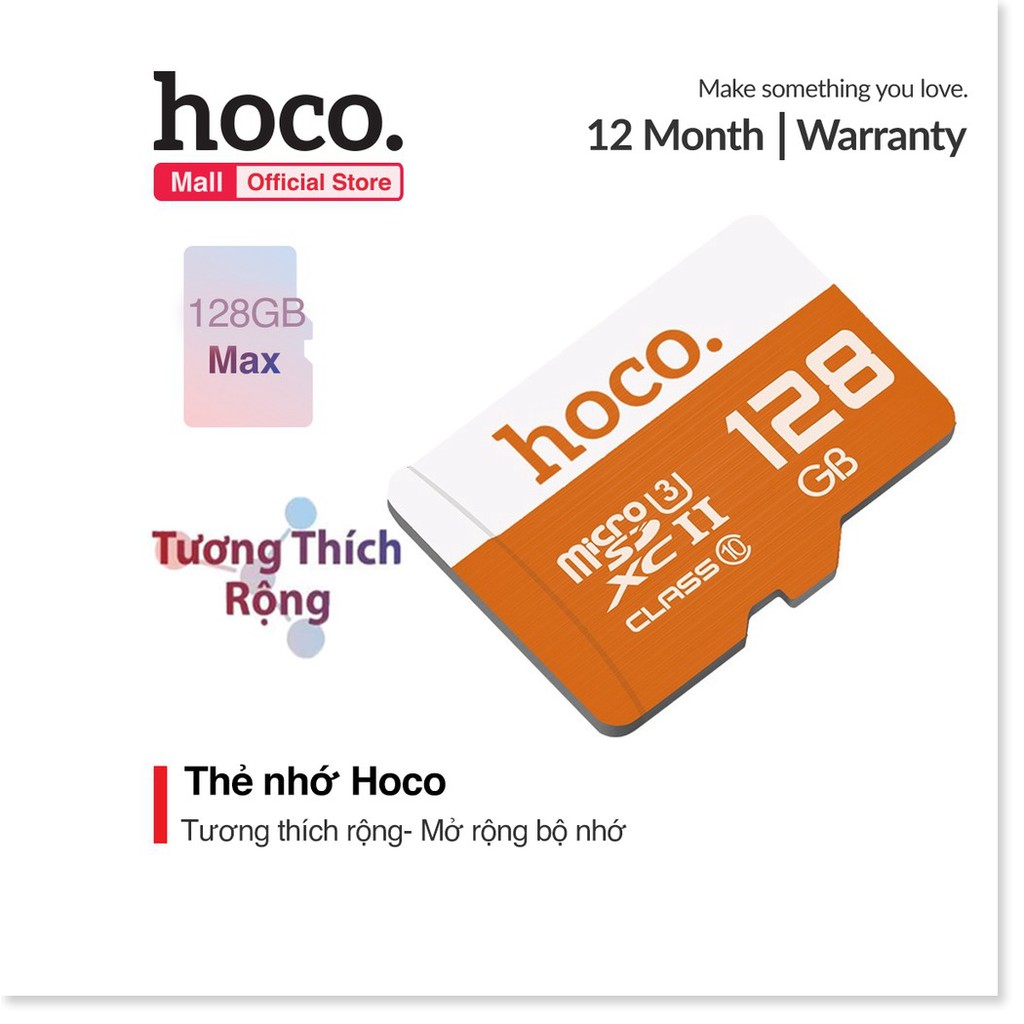 Thẻ nhớ Hoco 128GB TF micro-SD sở hữu chuẩn thẻ class 10 tốc độ thẻ nhớ truyền tải 10MB/s - MrPhukien