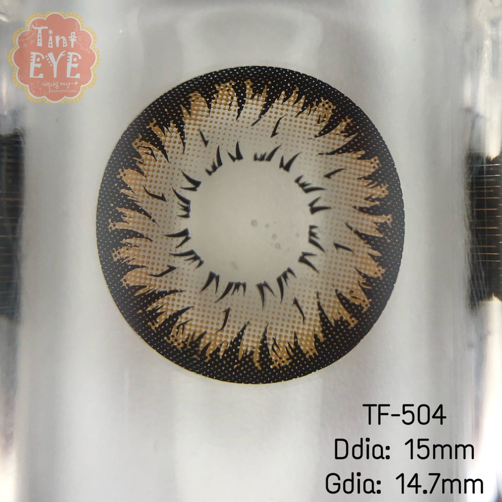 áp tròng Tinteye Lens Nâu Hoa Lửa TF-504