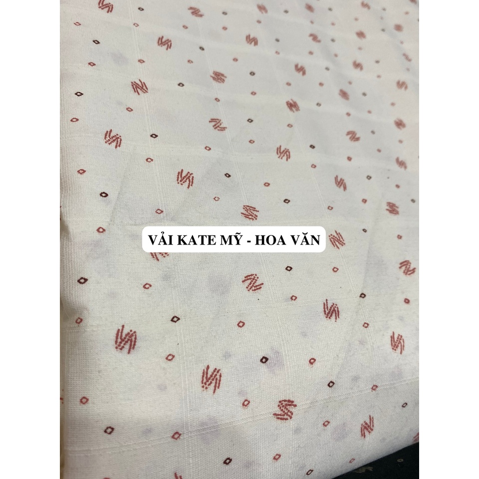 VẢI KATE MỸ - HOA VĂN (KHỔ 1M2) -DÒNG VẢI CÔNG SỞ