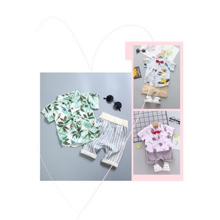 Set áo sơmi tay ngắn và quần short cho bé trai