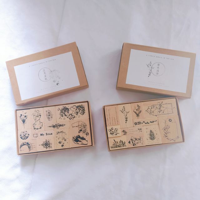 Stamp con dấu gỗ tách lẻ