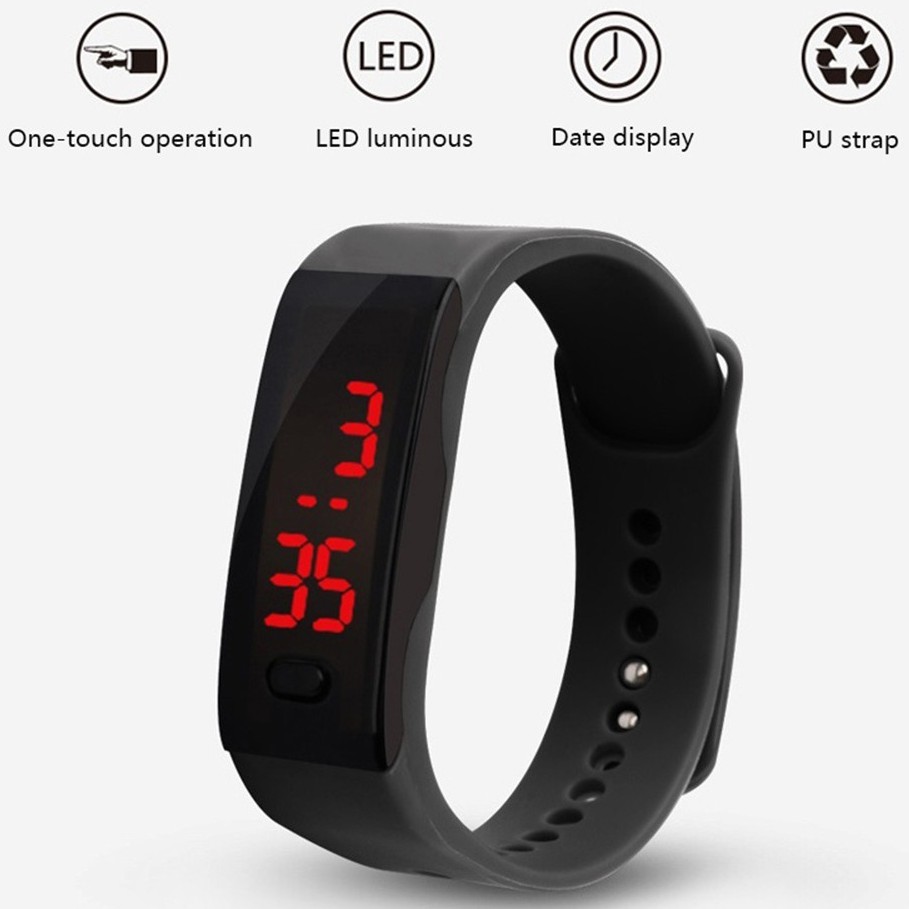 Đồng Hồ Led Nam Nữ Dây Silicon Mặt Giả Kính Thời Trang Thể Thao | BigBuy360 - bigbuy360.vn