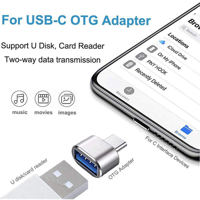 Đầu Chuyển Đổi Dữ Liệu USB 3.0 Sang Type C OTG Cho Samsung Huawei Xiaomi Phone Laptop