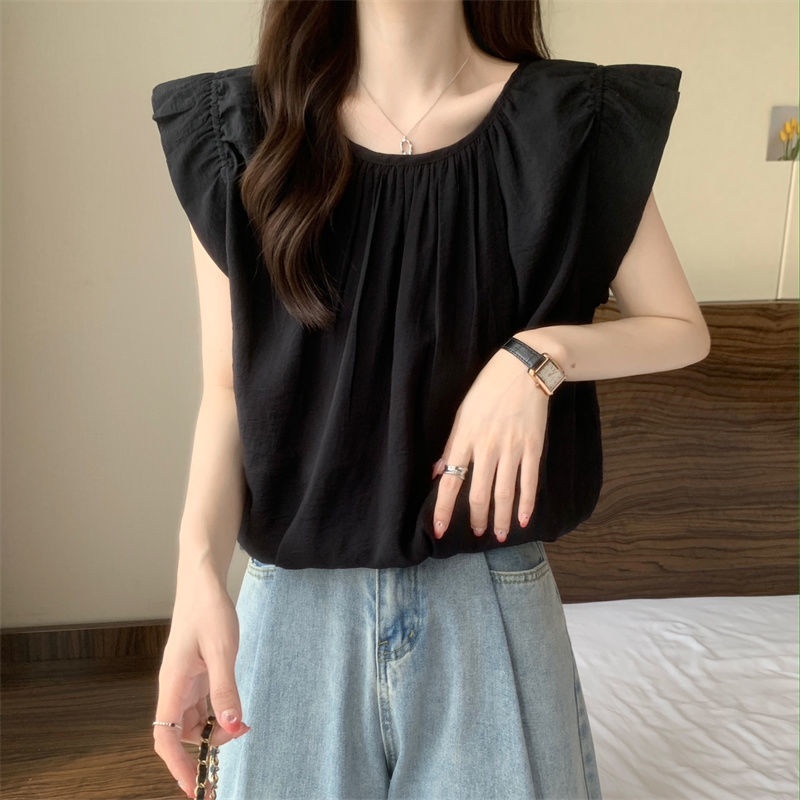 Áo Sơ Mi Tay Cánh Tiên Dáng Rộng Thiết Kế Mới Thời Trang Mùa Hè