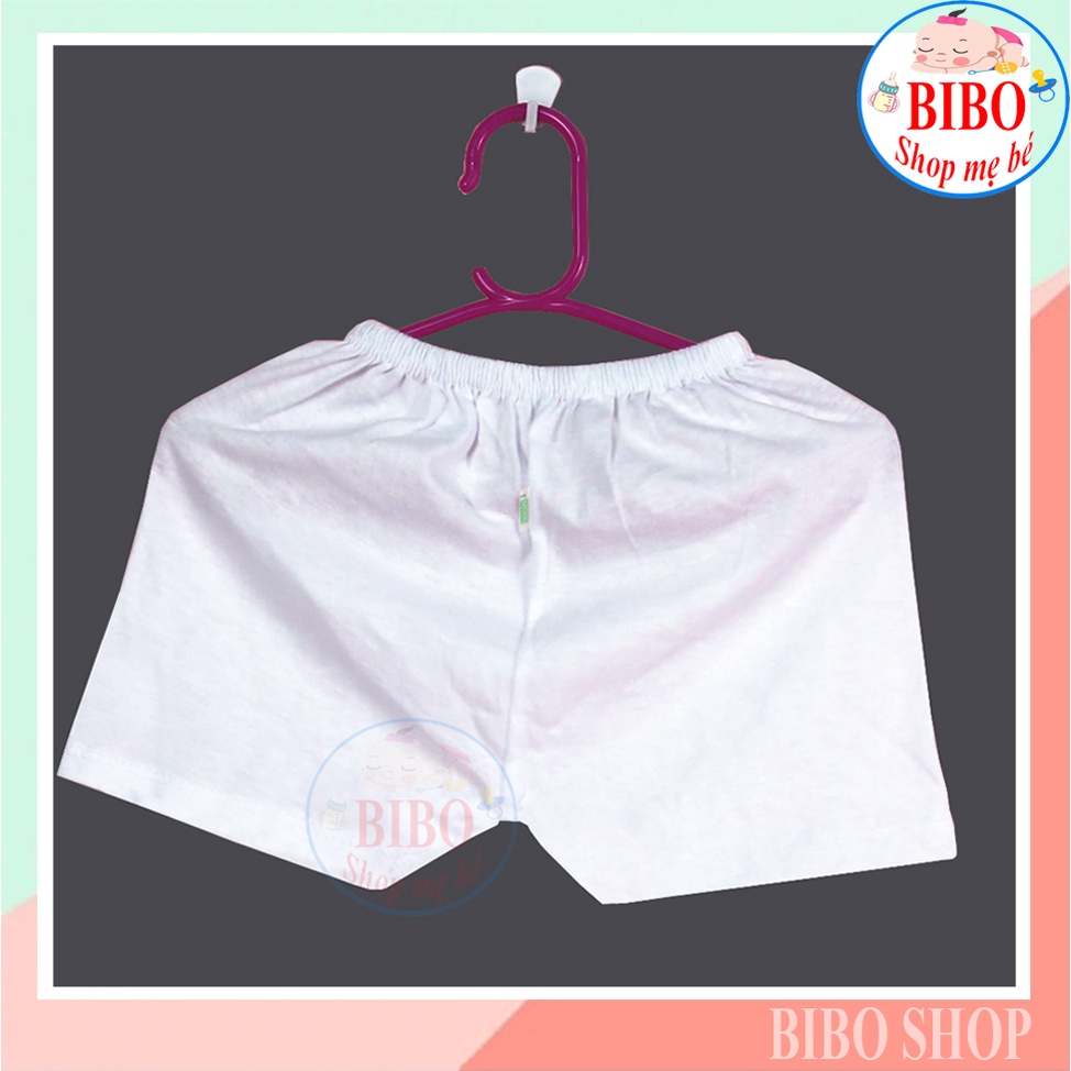 Set 5 quần ngắn chục sơ sinh Vải Cotton mỏng mặt mát,Quần đùi sơ sinh màu trắng Bosini cho bé từ sơ sinh đến 13kg