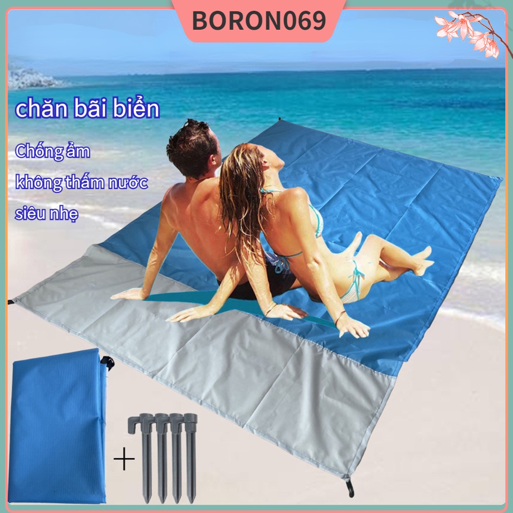 Chăn trải đi biển có thể gấp lại không thấm nước chống ẩm thích hợp cho cắm trại ngoài trời