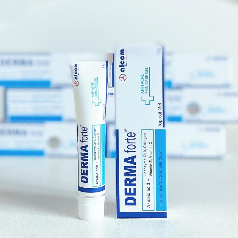 Gel ngừa mụn Derma Forte Gam Ma giúp giảm mụn trứng cá, ngừa thâm, mờ sẹo, dưỡng da tuýp 15g