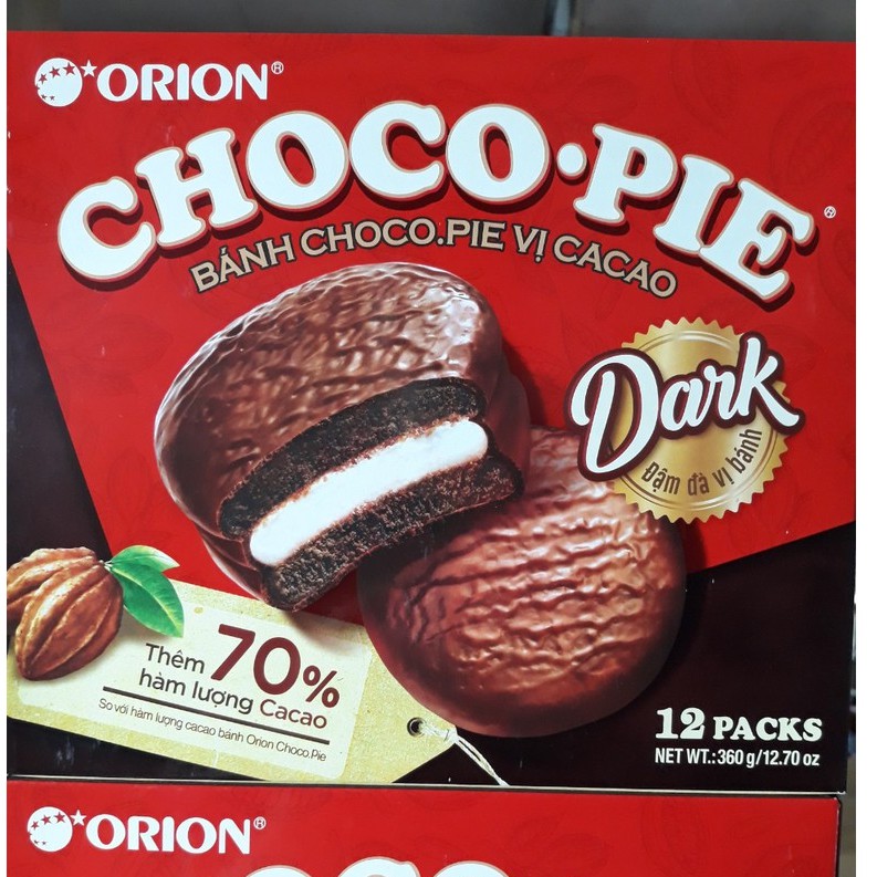 Bánh Chocopie Dark Orion hộp 12 cái 360g