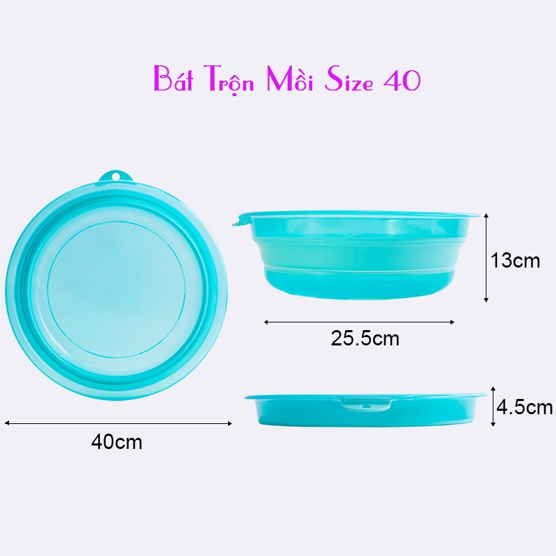 Bát trộn mồi câu cá silicon gấp gọn tiện lợi, khay đựng mồi câu, đủ size cho và mẫu mã phong phú