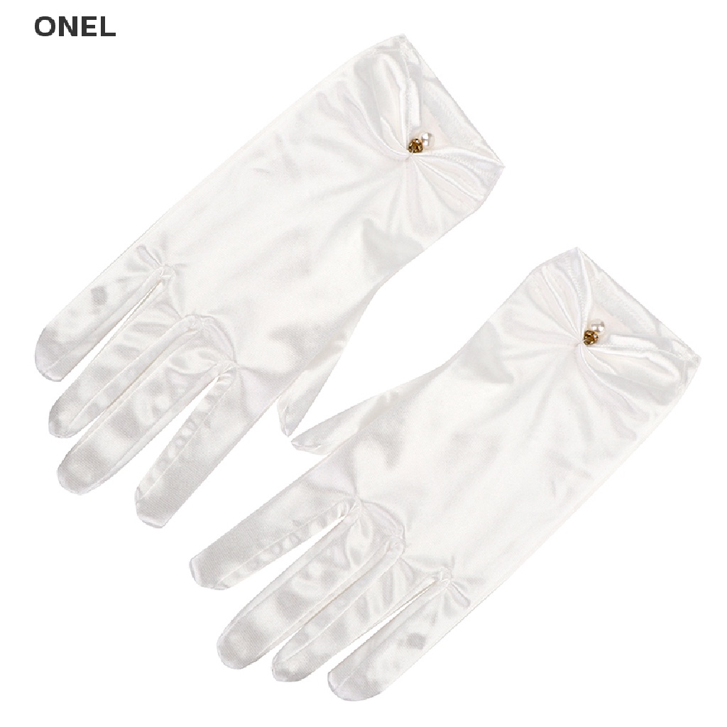 Găng Tay Cô Dâu Ngắn Vải Satin Sang Trọng