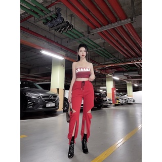 Áo ống croptop phản quang error yn