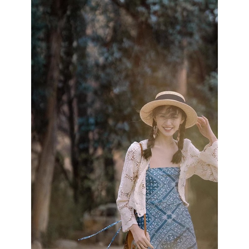 Váy vintage phong cách boho đi biển