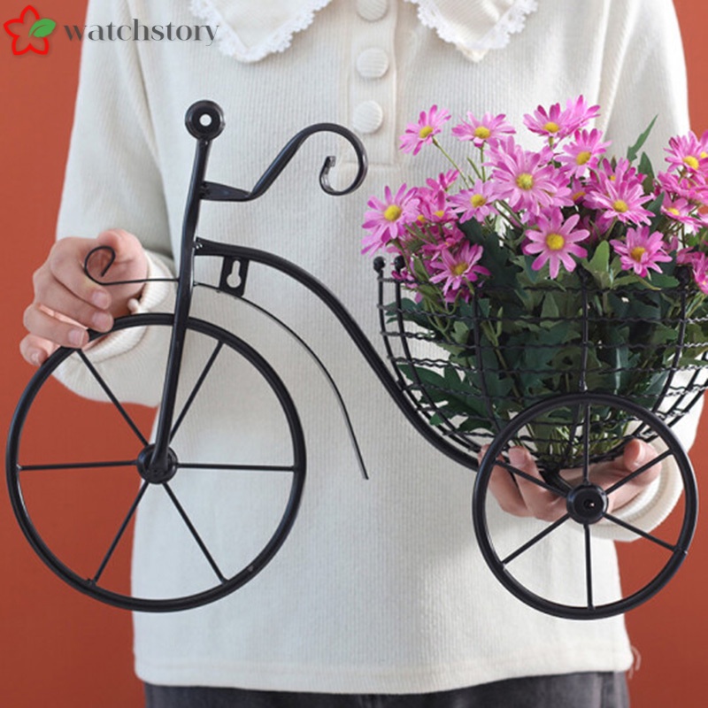 Giỏ hoa treo tường hình xe đạp phong cách cổ điển độc đáo trang trí nhà cửa xinh xắn