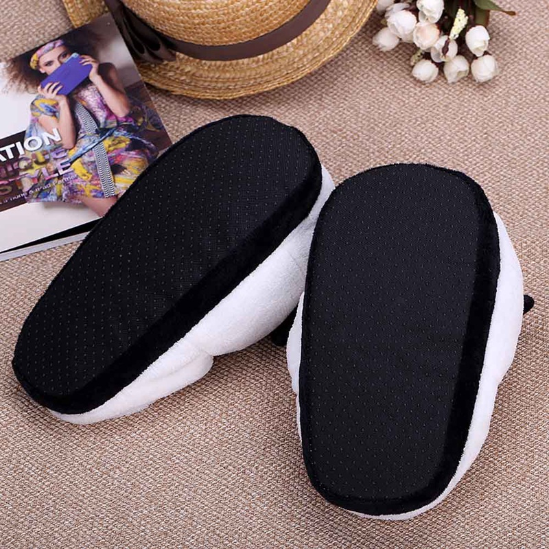 Dép Bông Đi Trong Nhà Hình Gấu Trúc Hoạt Hình Giữ Ấm Mùa Đông Kích Thước 26cm / 10.24in Cho Cặp Đôi